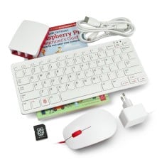 Desktop Kit official set with case, keyboard and mouse red and white for Raspberry Pi 4B