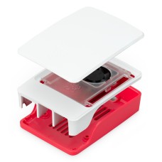 Oficialus Raspberry Pi 5 dėklas - raudona ir balta