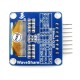 Two-color graphical OLED display 0.96'' (A) 128x64px SPI/I2C, angled connectors, Waveshare 9085