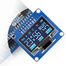 OLED display graphic blue 1.3'' (B) 128x64px SPI/I2C, straight connectors, Waveshare 10451