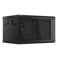 Hanging installation rack cabinet - 19'' 6U 600x450mm - black - Lanberg WF01-6406-10B