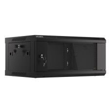 Hanging rack installation cabinet - 19'' 4U 600x450mm - black - Lanberg WF01-6404-10B