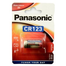 Panasonic didelės galios ličio CR123 baterijos 3V
