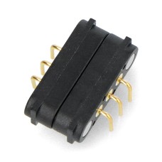 DIY magnetinė jungtis - dešinės pusės kampiniai trys kontaktiniai kaiščiai - Adafruit 5360