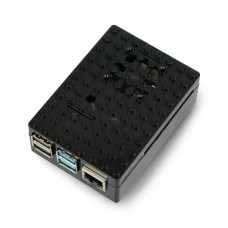 Pi-Blox dėklas skirtas Raspberry Pi 4B - juodas - Multicomp Pro MP001209