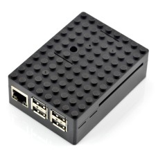 Pi-Blox, dėklas skirtas Raspberry Pi modeliui 3B+/3B/2B, juodas
