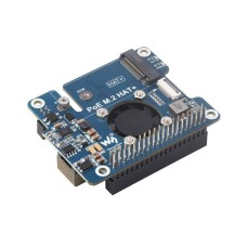 PoE M.2 HAT+ – PCIe adapteris NVMe M.2 diskams su PoE palaikymu – skirtas Raspberry Pi 5 – Waveshare 28411