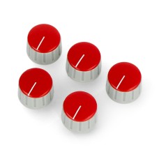 Potentiometer knob GS18 gray-red - 6/18mm - x5