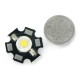 Power LED Star 1W - šiltai baltas su radiatoriumi