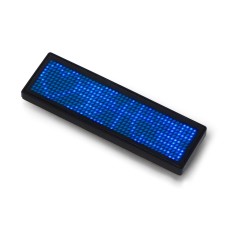 Programuojama LED vardo kortelė 93 x 30 mm - USB tekstinis ekranas - mėlyna