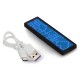 Programmable LED Name Tag 93 x 30 mm - USB Text Display - Blue