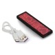 Programmable LED Name Tag 93x30mm - USB Text Display - Red