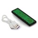 Programmable LED Name Tag 93x30mm - USB Text Display - Green Programmable LED Name Tag 93x30mm - USB Text Display - Green