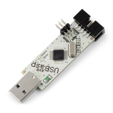 Programatorius AVR suderinamas su USBasp ISP + IDC juosta - balta