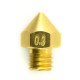Spausdintuvo antgalis 0.3mm MK8 - plastikas 1.75mm - varinis