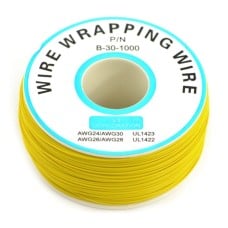 Izoliuota PVC dengta 30AWG laidų vyniojimo vielos ritė 820Ft - geltona
