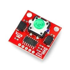 Qwiic Button Red LED – modulis su mygtuku – žalias šviesos diodas – SparkFun BOB-16842