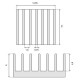 Radiatorius RAD07 15x14.5x6mm - 5 vnt