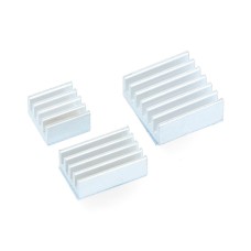 Set of heat sinks for Raspberry Pi - silver with heat transfer tape - 3 pcs