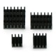 Set of heat sinks for Raspberry Pi - with heat transfer tape - black - 4 pcs