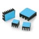 Set of heat sinks for Raspberry Pi - with heat transfer tape - black - 4 pcs