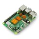 Set of heat sinks for Raspberry Pi - with heat transfer tape - gold - 4 pcs
