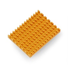 Heatsink 40x30x5mm for Raspberry Pi 4 with thermoconductive tape - gold