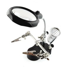 Helping hand - Holder with a magnifying glass and LED backlight - ZD-126-2