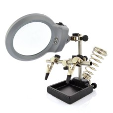 Helping hand - Holder with a magnifying glass and LED backlight - ZD10M