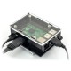 Raspberry Pi 3B+/3B/2B dėklas, skirtas montuoti ant DIN bėgelio, juodas