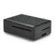 Dėklas skirtas Raspberry Pi 4B - su išpjovomis - aliuminis - juodas