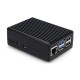 Case for Raspberry Pi 5 - with cutouts - aluminum - black