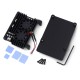 Raspberry Pi 5 korpusas su dviem ventiliatoriais - aliuminis - juodas Raspberry Pi 5 korpusas su dviem ventiliatoriais - aliuminis - juodas