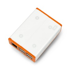 The case for Raspberry Pi with Flick Hat, white-orange