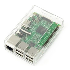 The case for Raspberry Pi Model 3B+/3B/2B, transparent with GPIO access