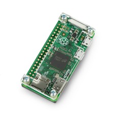 Raspberry Pi Zero dėklas, Fluo Open, permatomas-juodas