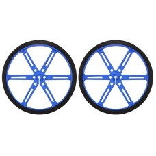 90x10mm Wheels, blue, Pololu 1438