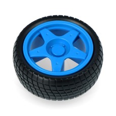 Wheel with tire 65x26mm - blue
