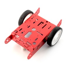 Red Metal Chassis 2WD 2-Wheel with DC Motor Drive