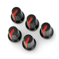 Potentiometer knob RCL14 red - 6/14mm - 5 pcs.