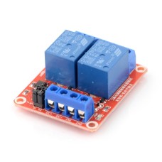 Relay module 2 channels H/L with optoisolation - contacts 10A/250VAC - coil 12V