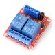 Relay module 2 channels H/L with optoisolation - 10A/250VAC contacts - 5V coil