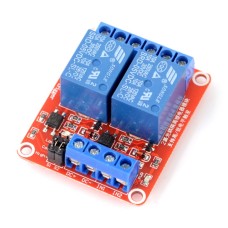 Relay module 2 channels H/L with optoisolation - 10A/250VAC contacts - 5V coil