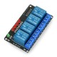Relay module 4 channels - 10A/250VAC contacts - 5V coil