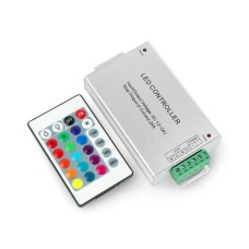 LED RGB juostos valdiklis su IR nuotolinio valdymo pulteliu - 20 mygtukų