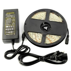 Set: LED strip SMD3528 IP65 4.8W, 60 LEDs / m, cold color - 5m + power supply 12V / 3A 