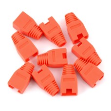 Strain relief boots for RJ45 8P8C wire - red - 10 pcs