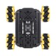 Robot Chassis MP - set of intelligent robot chassis with shock absorption - Mecanum wheels - Waveshare 24420