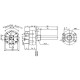 Rotary switch 4-position 3 circuits - 60mm