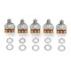 Rotacinis potenciometras 1MOhm tiesinis 1/5W B1M - 5 vnt